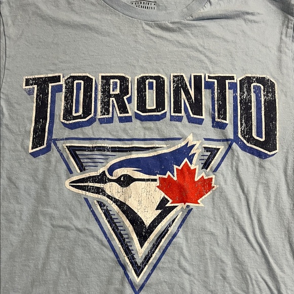 Majestic Blue Toronto Tee with Red Leaf - Picture 2 of 4